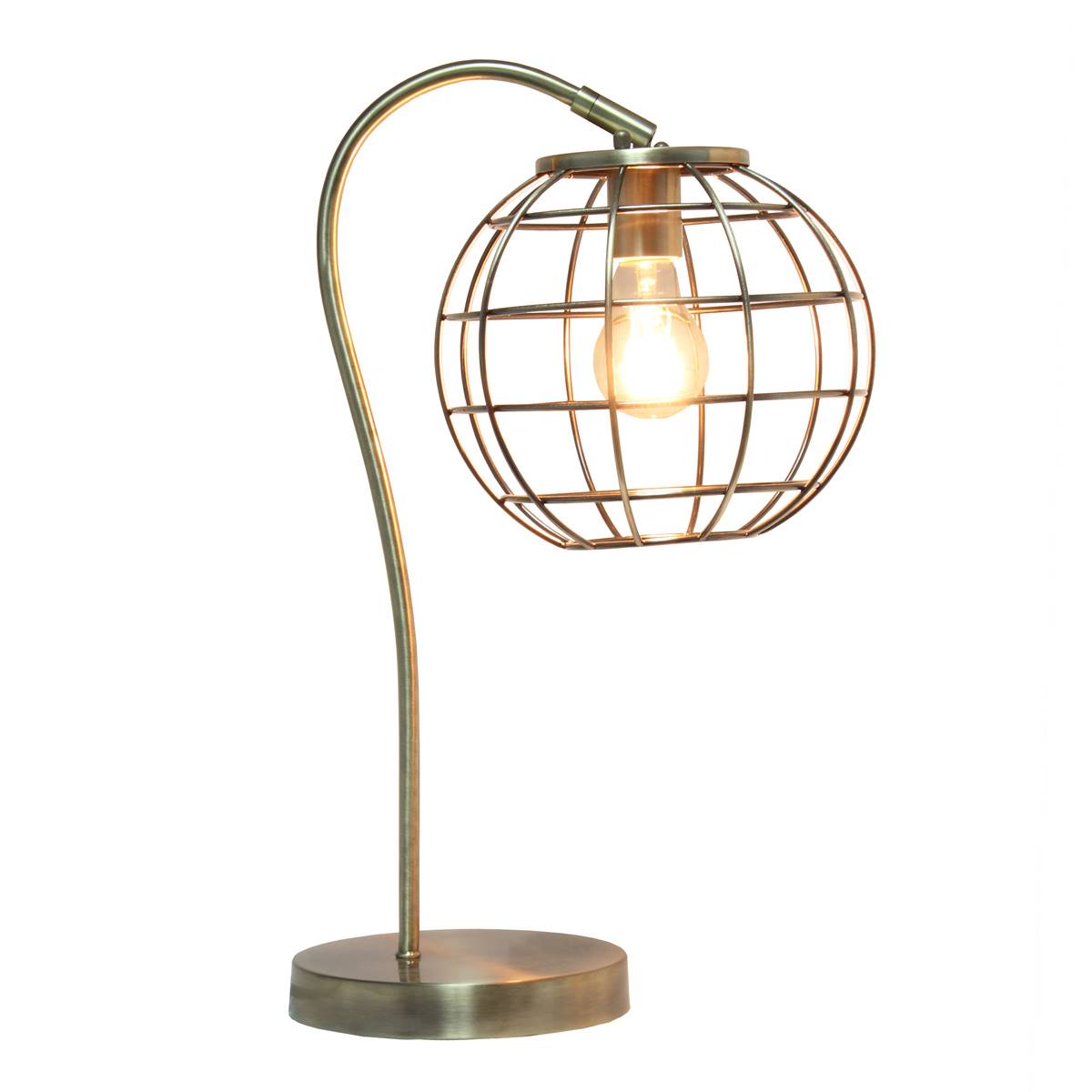 Lalia Home Studio Loft Arched Metal Cage Table Lamp