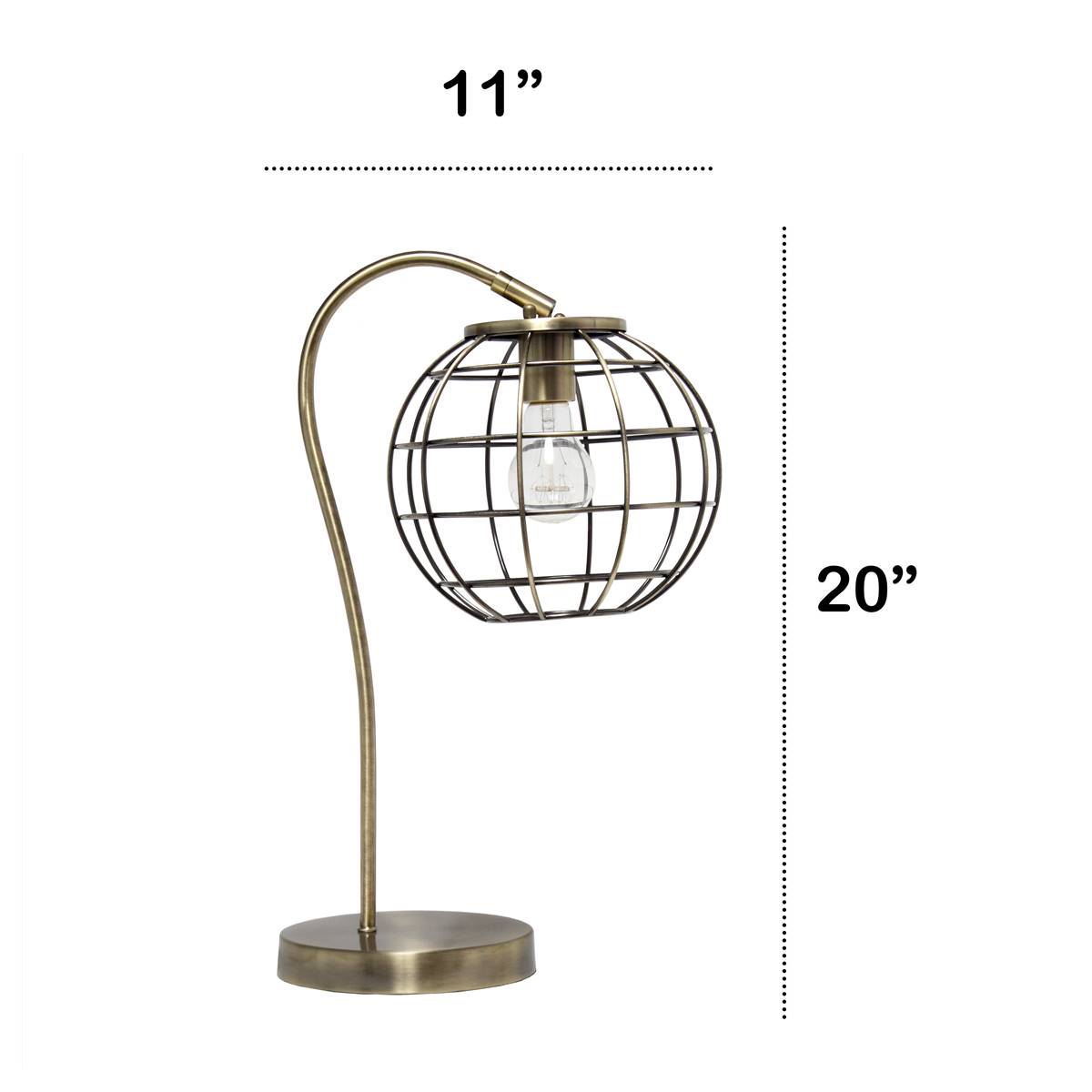 Lalia Home Studio Loft Arched Metal Cage Table Lamp