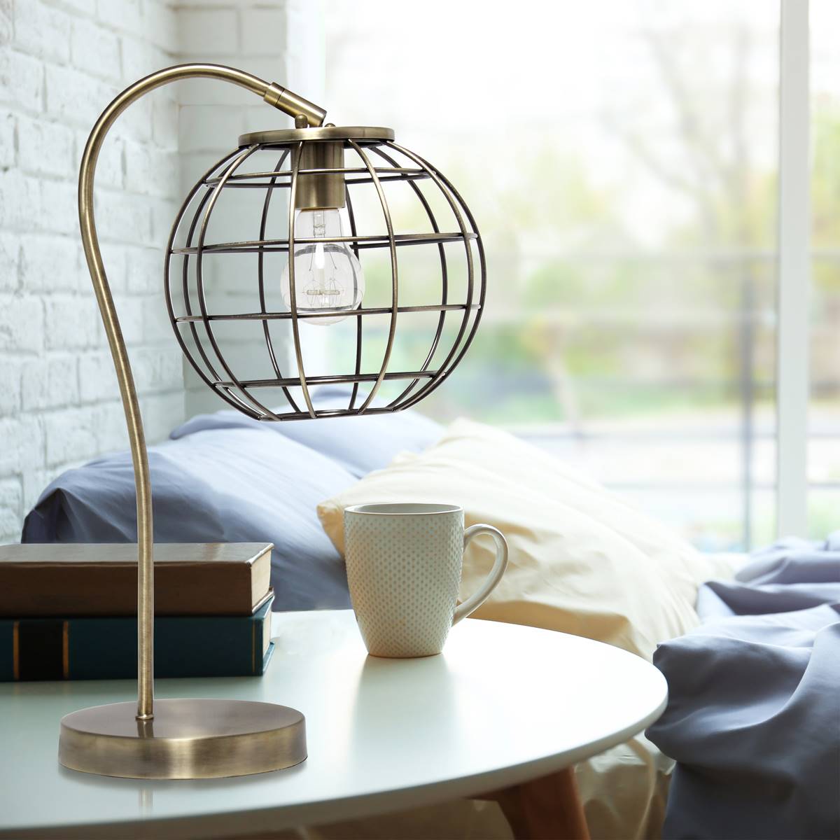 Lalia Home Studio Loft Arched Metal Cage Table Lamp