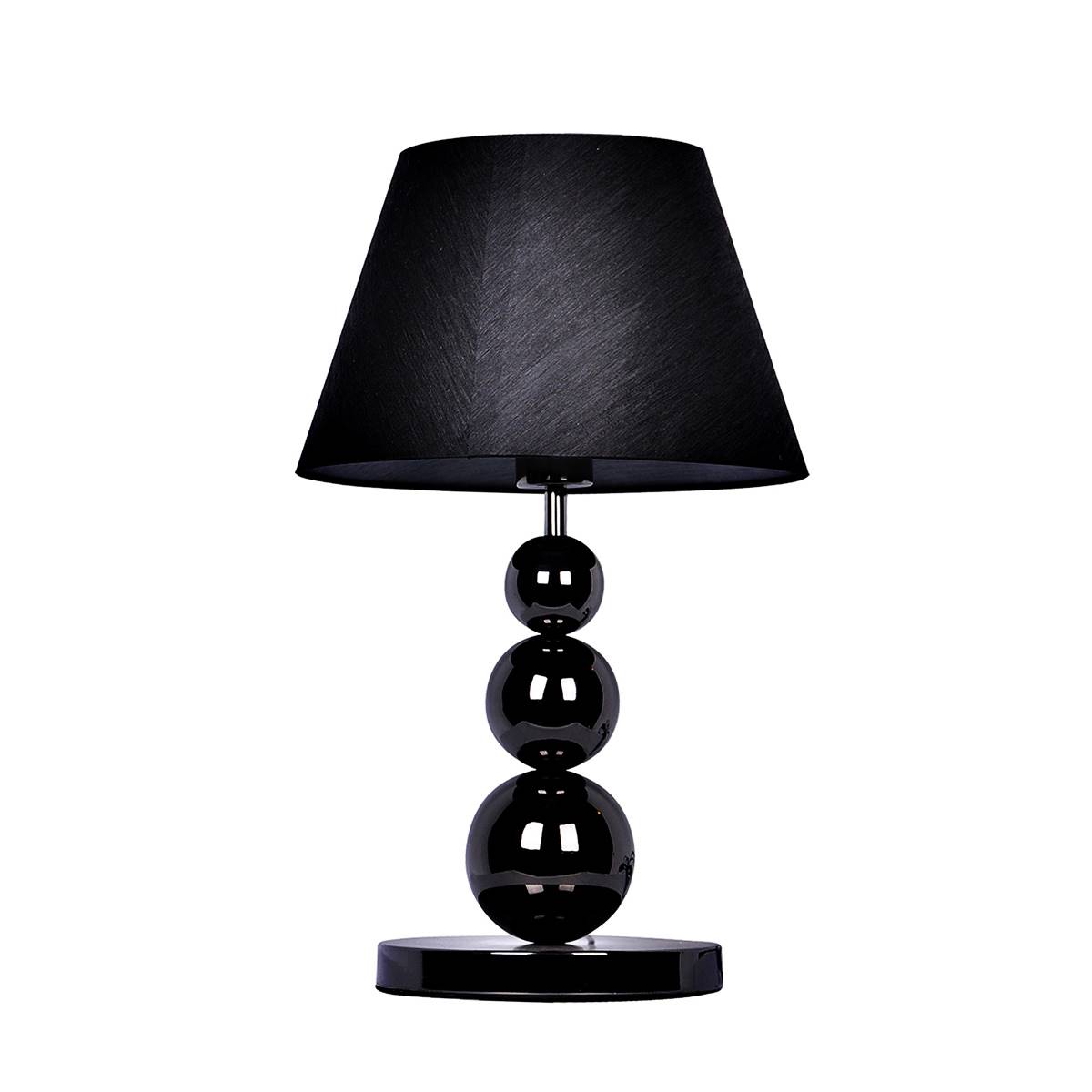 Elegant Designs Pearl Black Chrome Metal Three Tier Ball Lamp