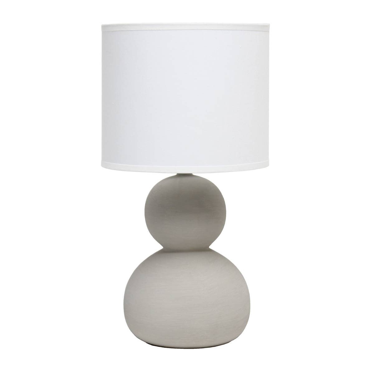 Simple Designs Stone Age Table Lamp W/Drum Shade