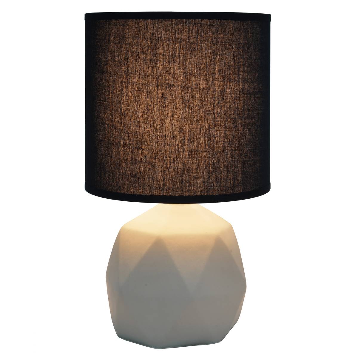 Simple Designs Geometric Concrete Mini Table Lamp