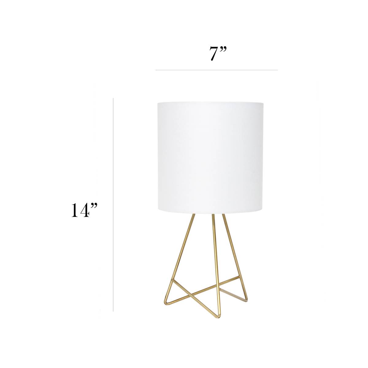 Simple Designs Down To The Wire Table Lamp W/Fabric Shade