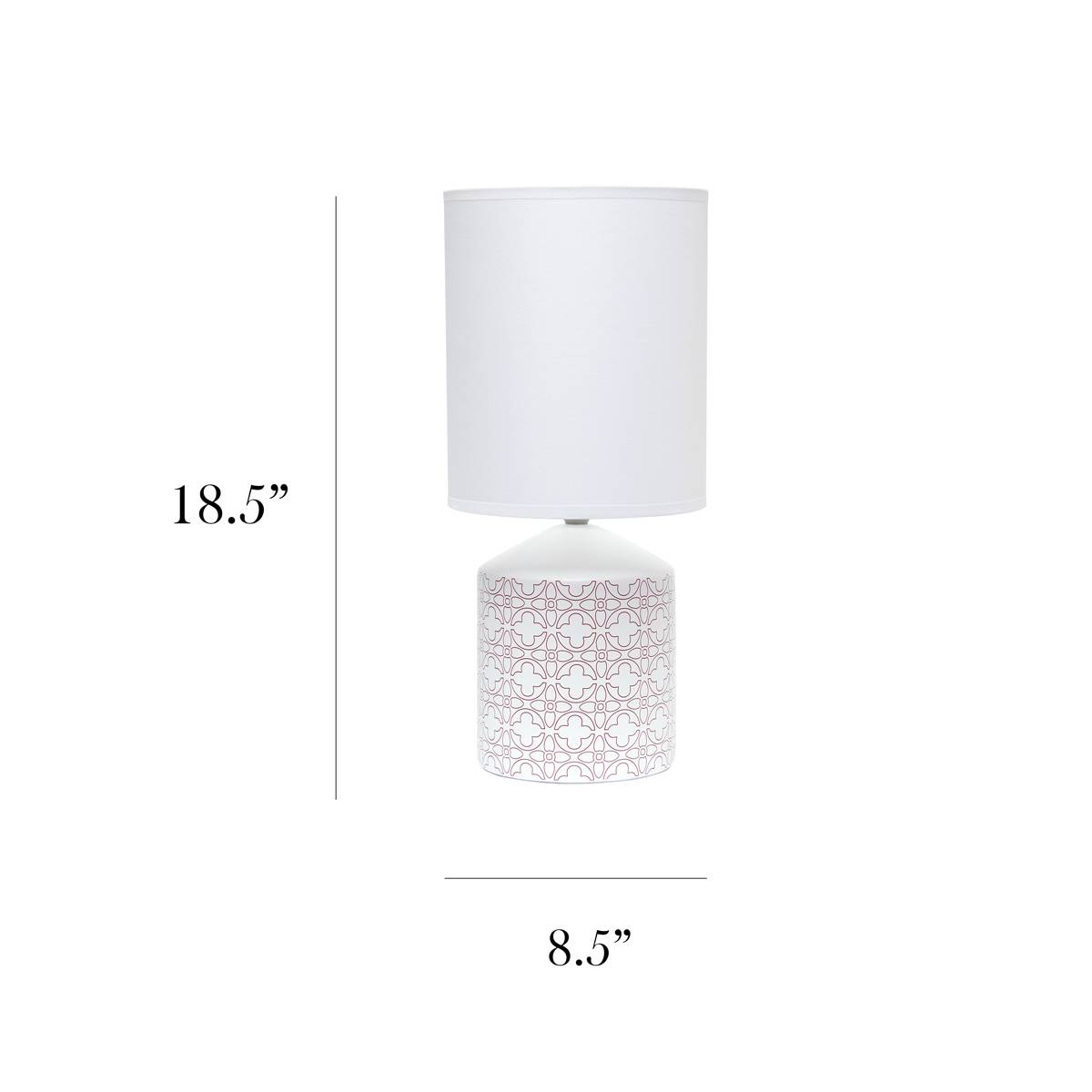 Simple Designs Floral Fresh Prints Table Lamp