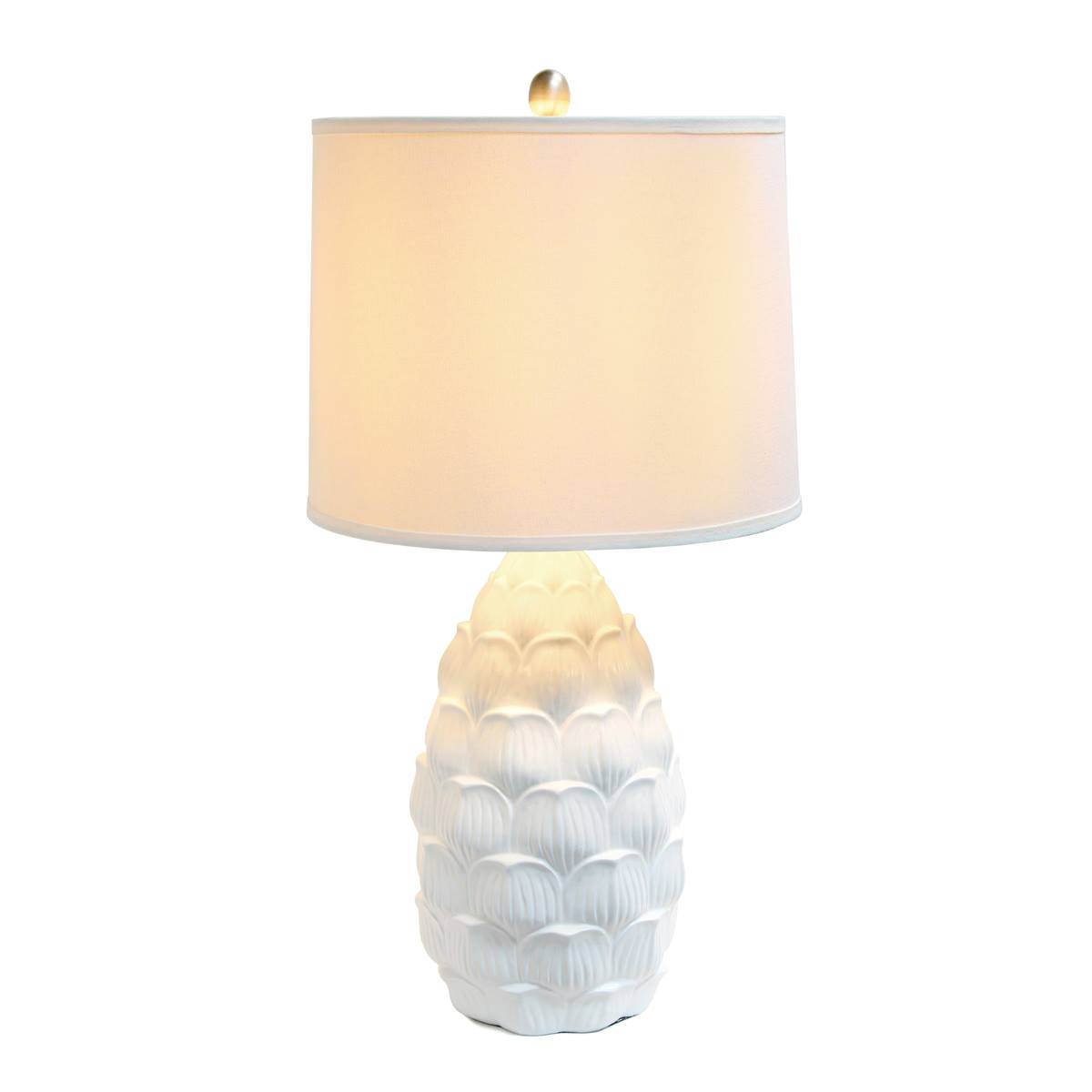 Elegant Designs Resin Table Lamp W/Fabric Shade