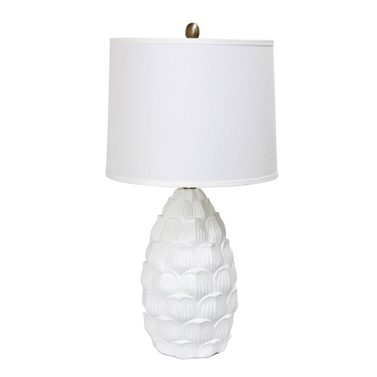 Elegant Designs Resin Table Lamp W/Fabric Shade