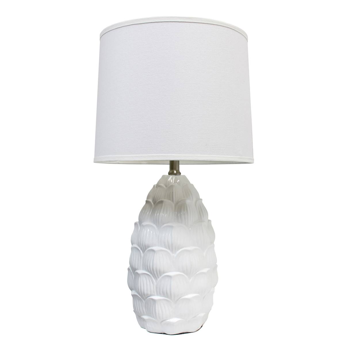 Elegant Designs Resin Table Lamp W/Fabric Shade