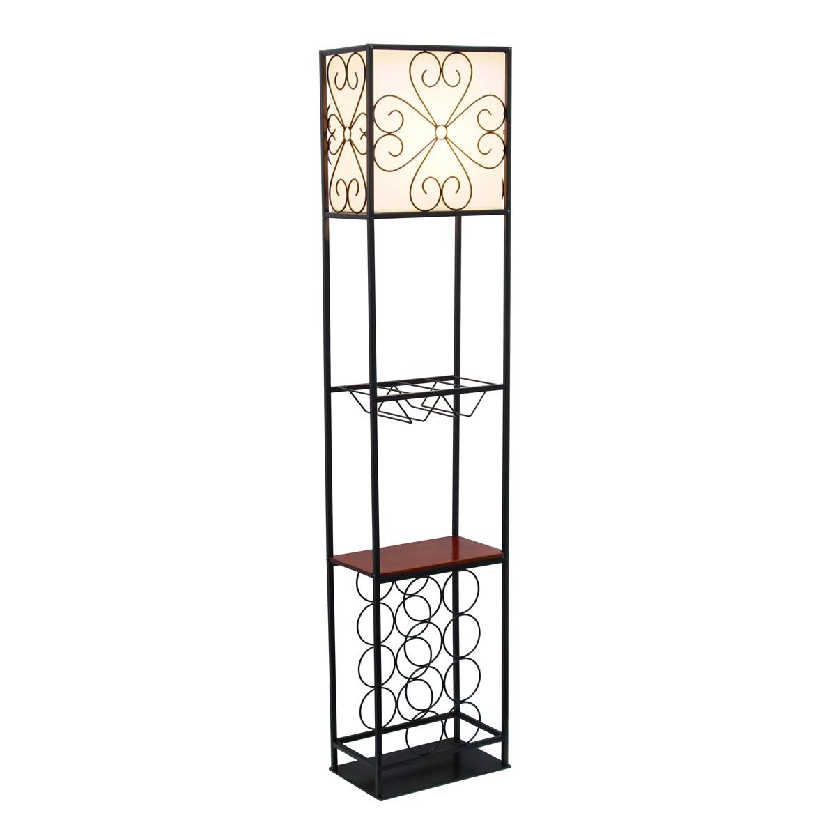 Elegant Designs Etagere Organizer W/Wood Accented Storage Shelf