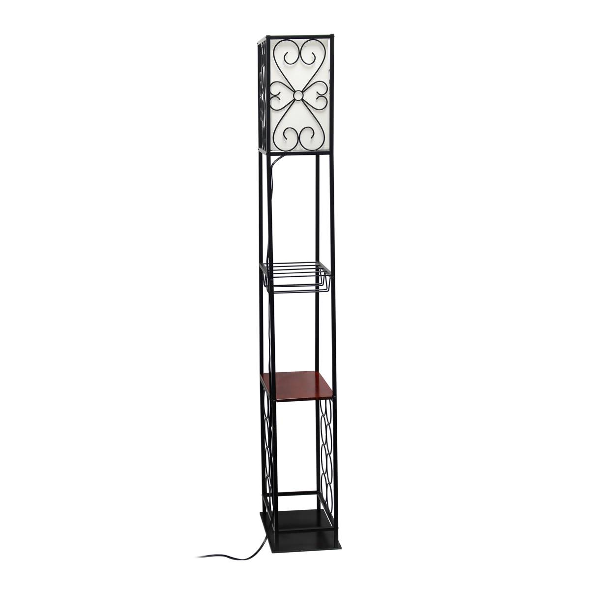 Elegant Designs Etagere Organizer W/Wood Accented Storage Shelf