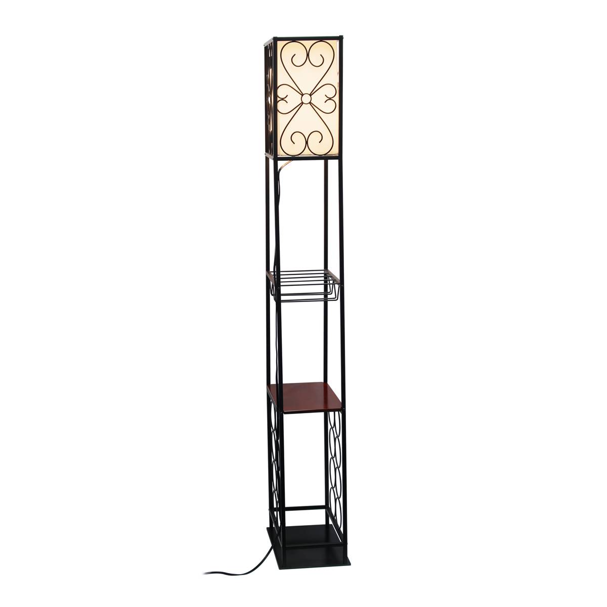 Elegant Designs Etagere Organizer W/Wood Accented Storage Shelf