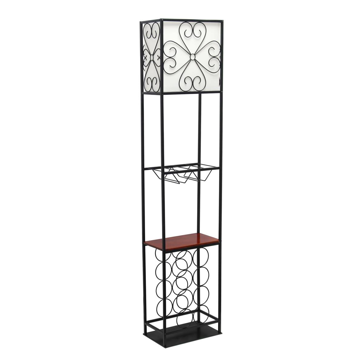 Elegant Designs Etagere Organizer W/Wood Accented Storage Shelf