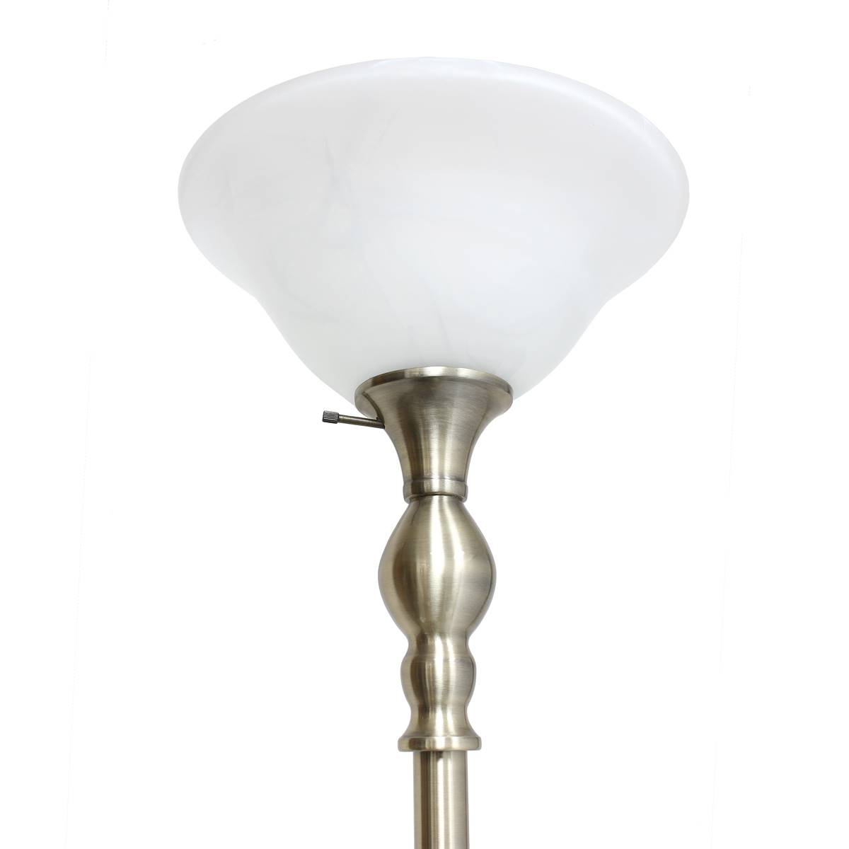 Lalia Home Classic 1 Light Marbleized Glass Torchiere Floor Lamp