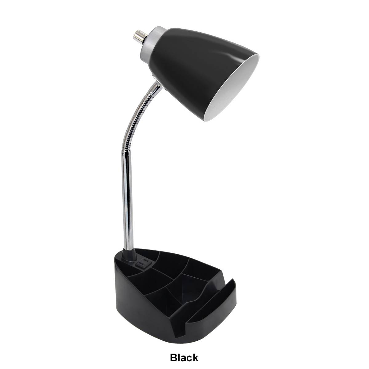LimeLights Gooseneck Charging Organizer Desk Lamp W/Tablet Stand