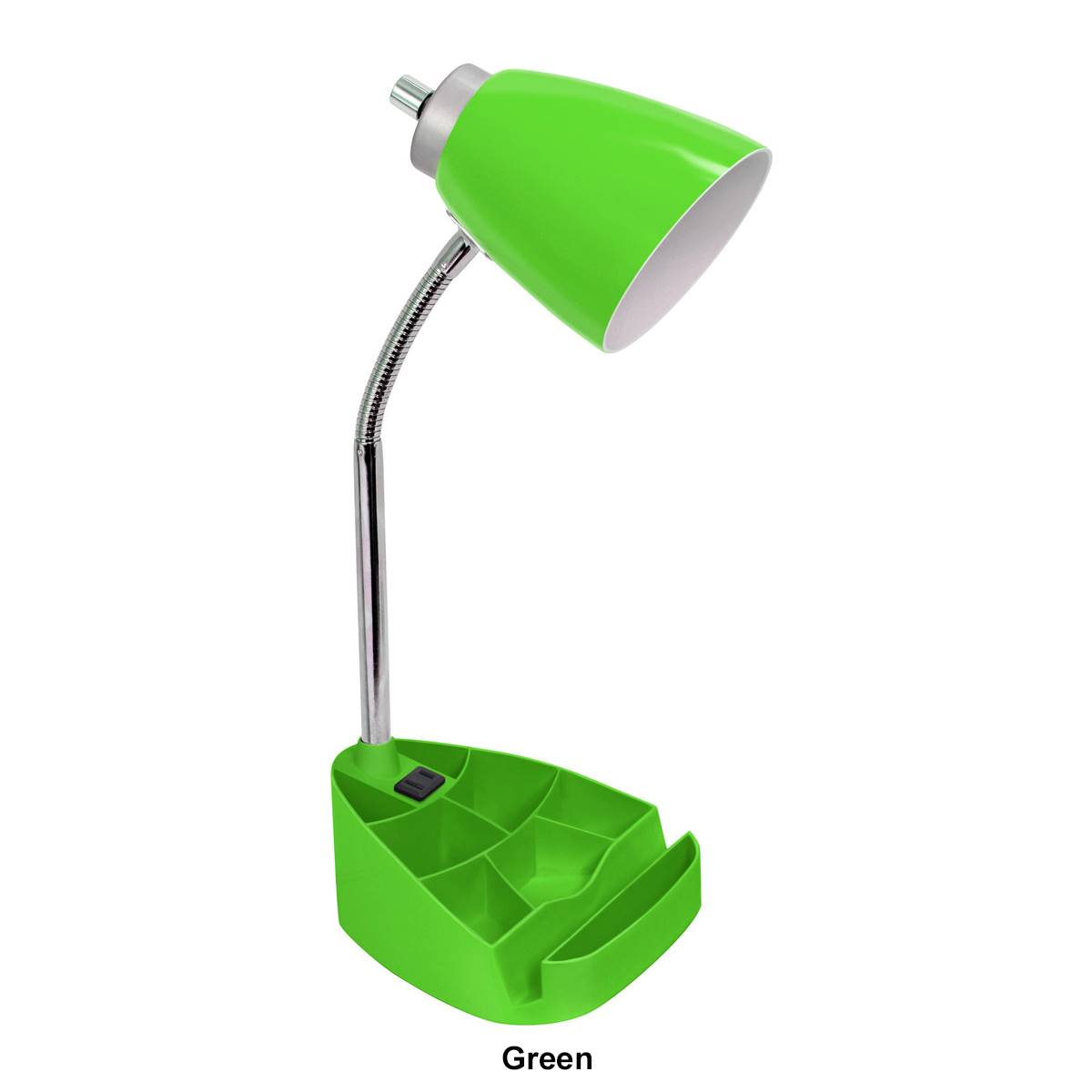 LimeLights Gooseneck Charging Organizer Desk Lamp W/Tablet Stand