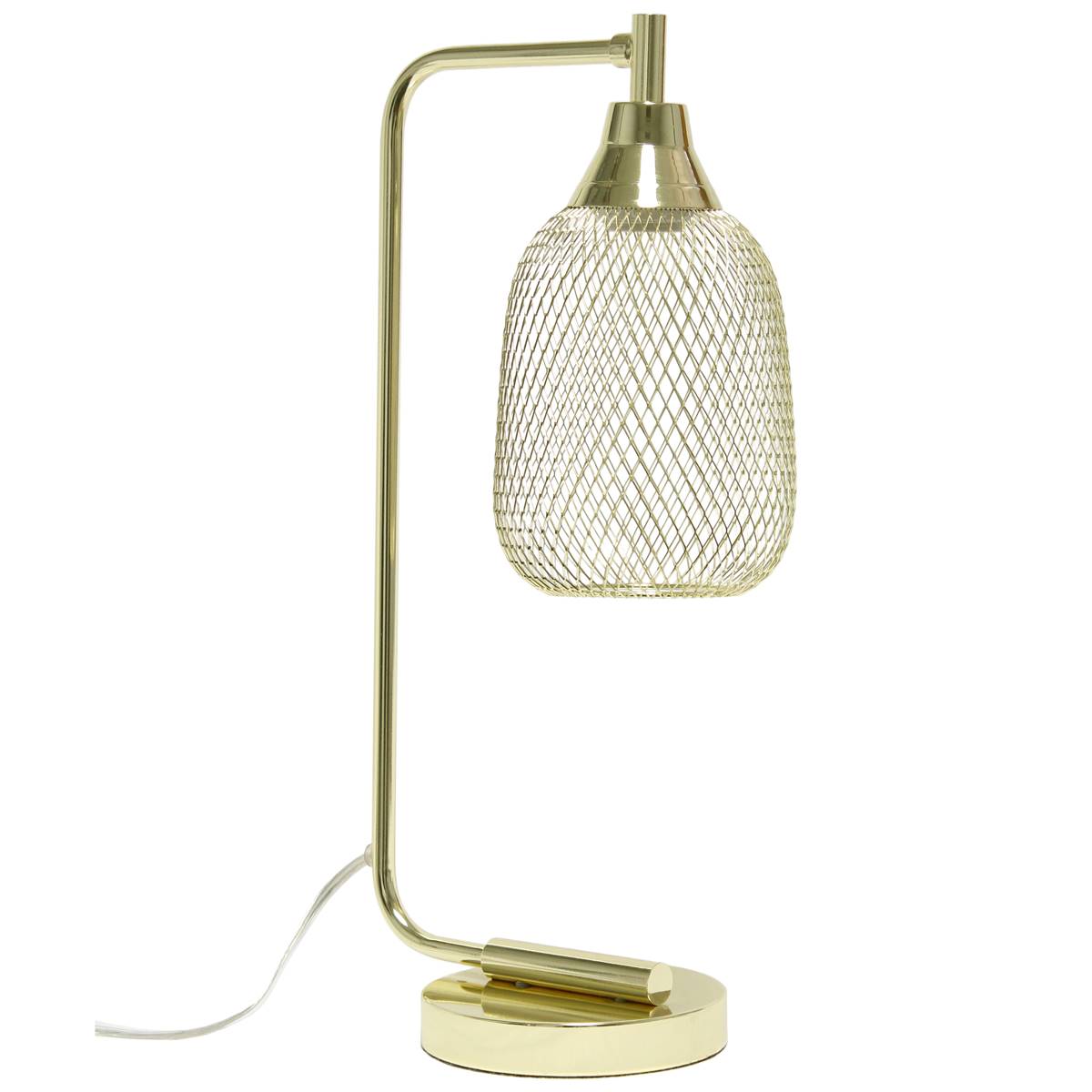 Lalia Home Studio Loft Industrial Polished Mesh Desk Lamp