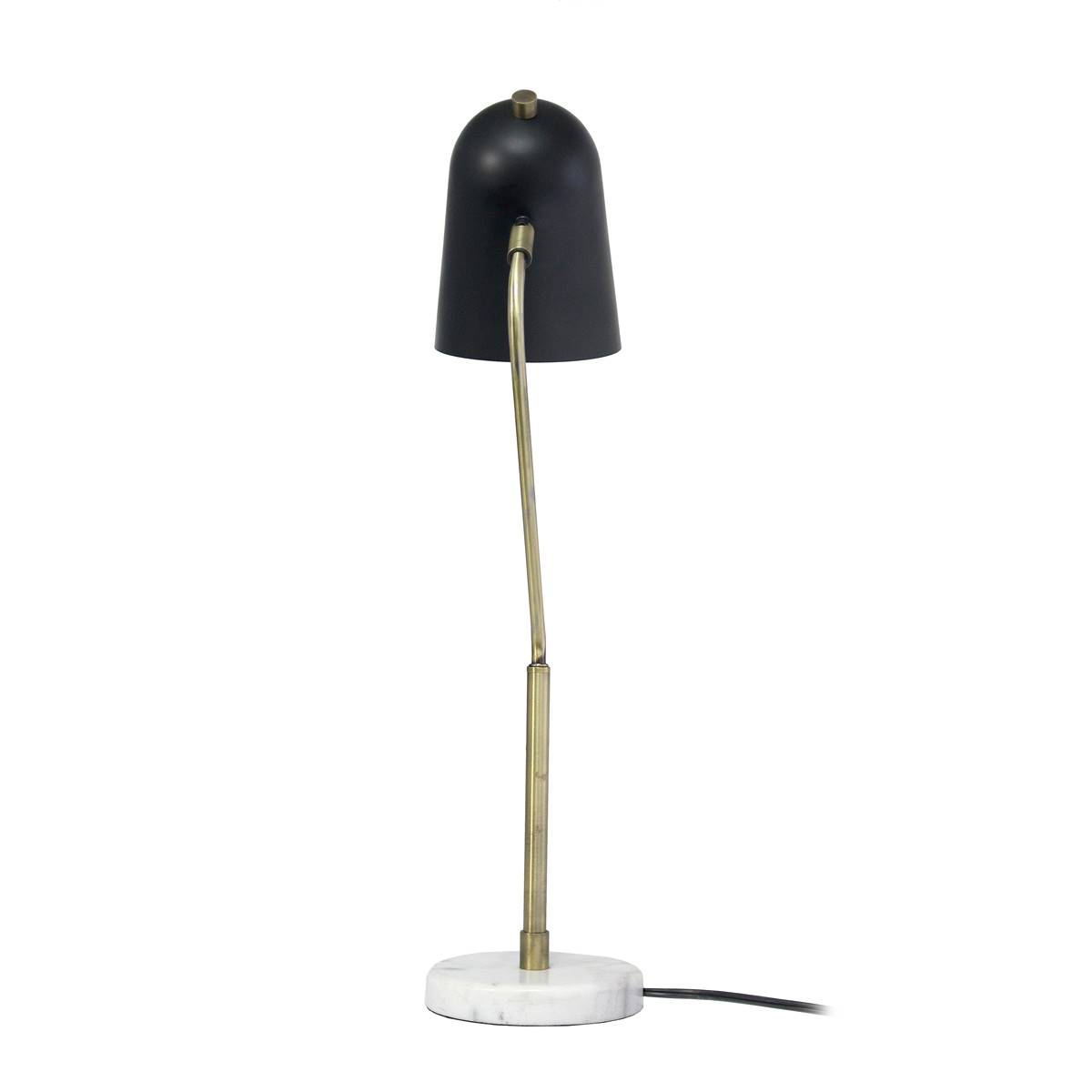 Lalia Home Studio Asymmetrical Marble/Metal Black Shade Desk Lamp