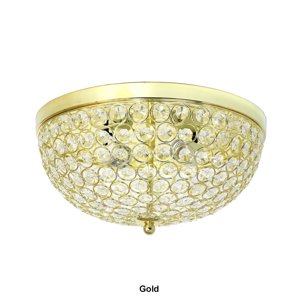 Lalia Home Crystal Glam 2 Light Ceiling Flush Mount Fixture