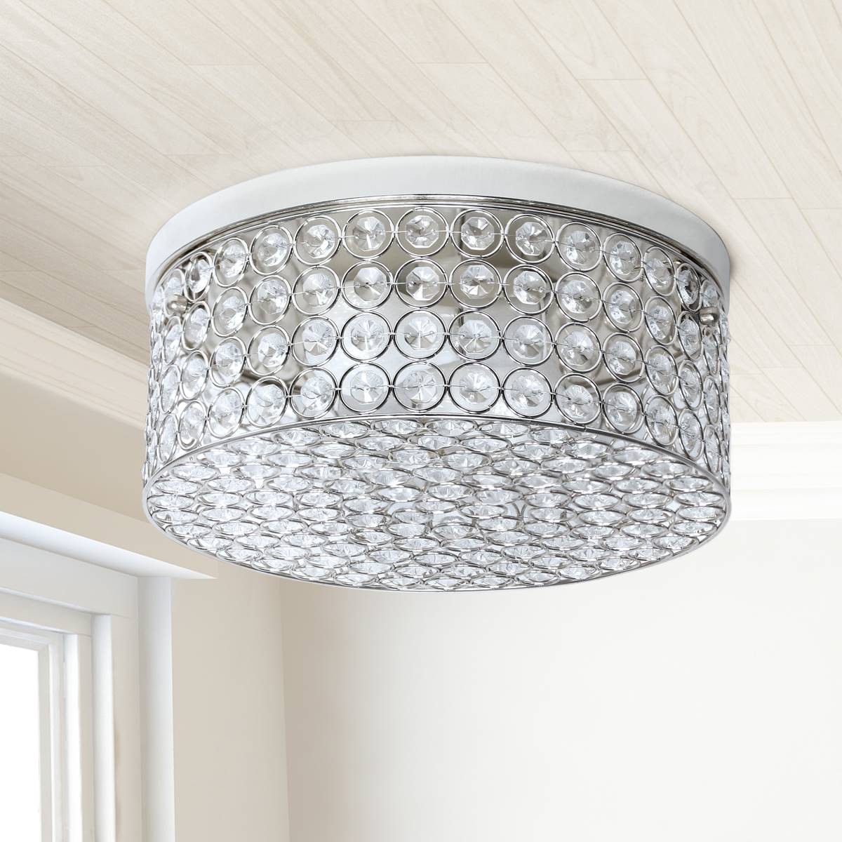 Lalia Home Glam 2 Light 12in. Round Crystal Flush Mount