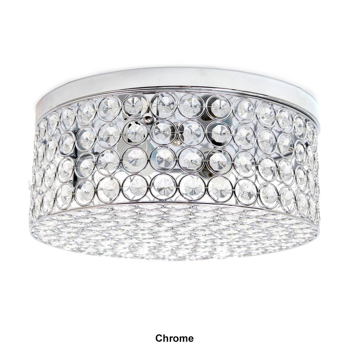 Lalia Home Glam 2 Light 12in. Round Crystal Flush Mount