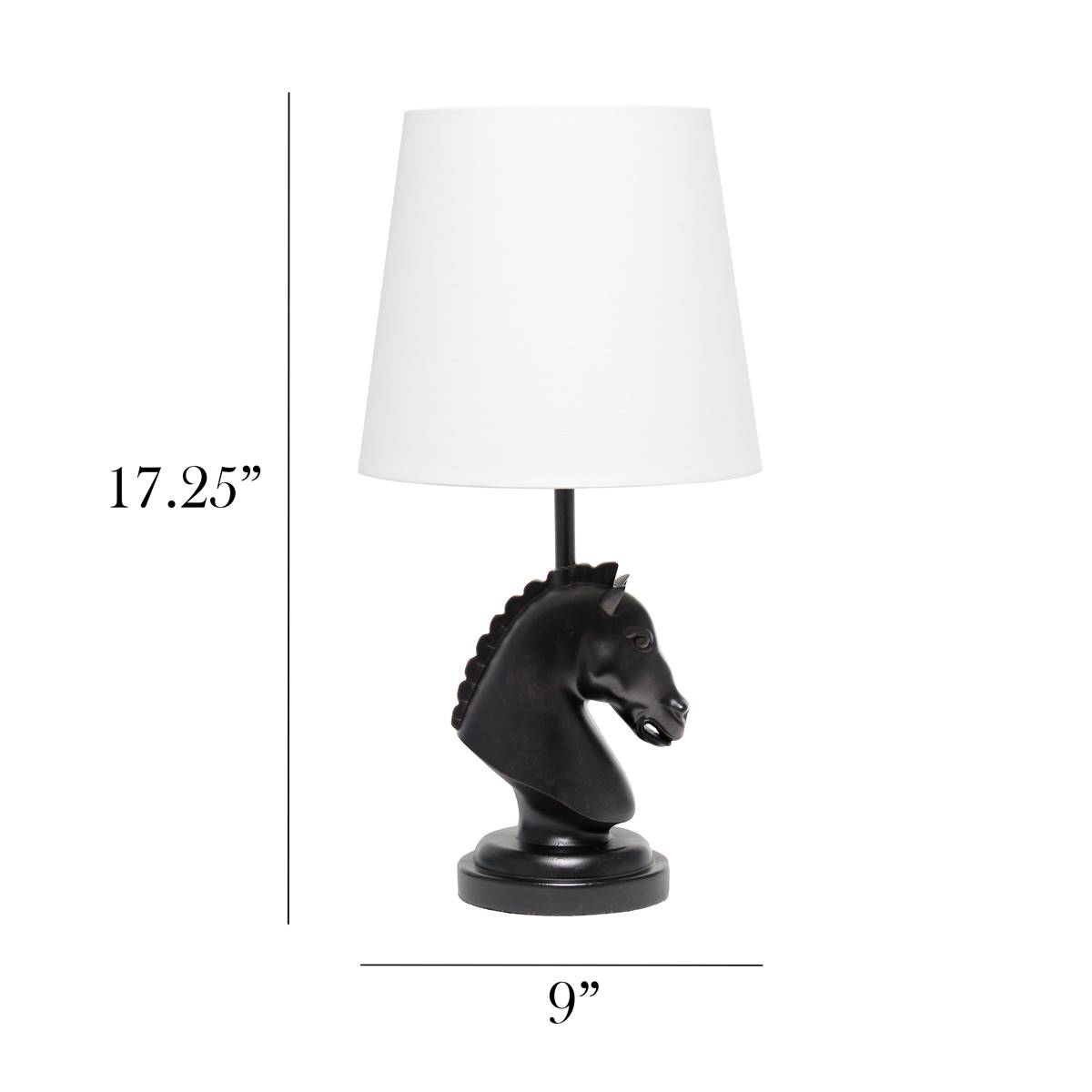 Simple Designs 17.25in. Decorative Chess Horse Table Lamp