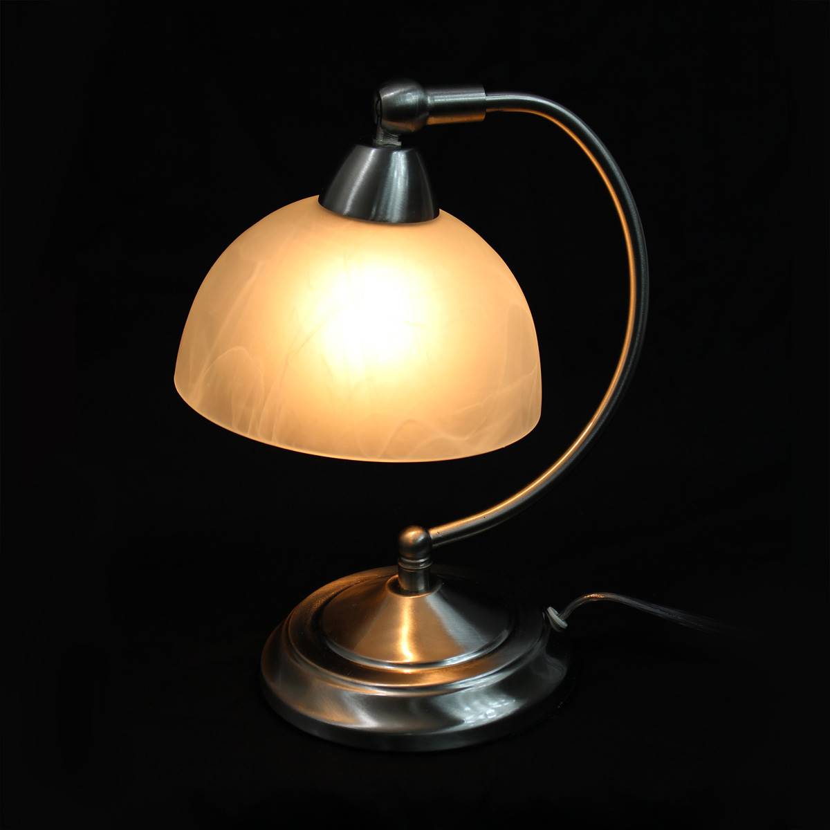 Elegant Designs Mini Modern Bankers Desk Lamp W/Touch Dimmer Base