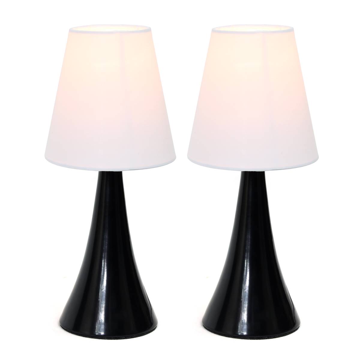 Simple Designs Valencia Mini Touch Table Lamp W/Shades - Set Of 2