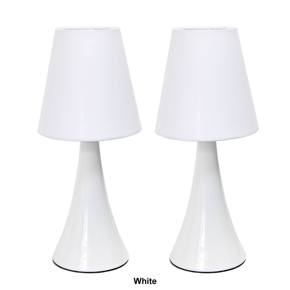 Simple Designs Valencia Mini Touch Table Lamp W/Shades - Set Of 2