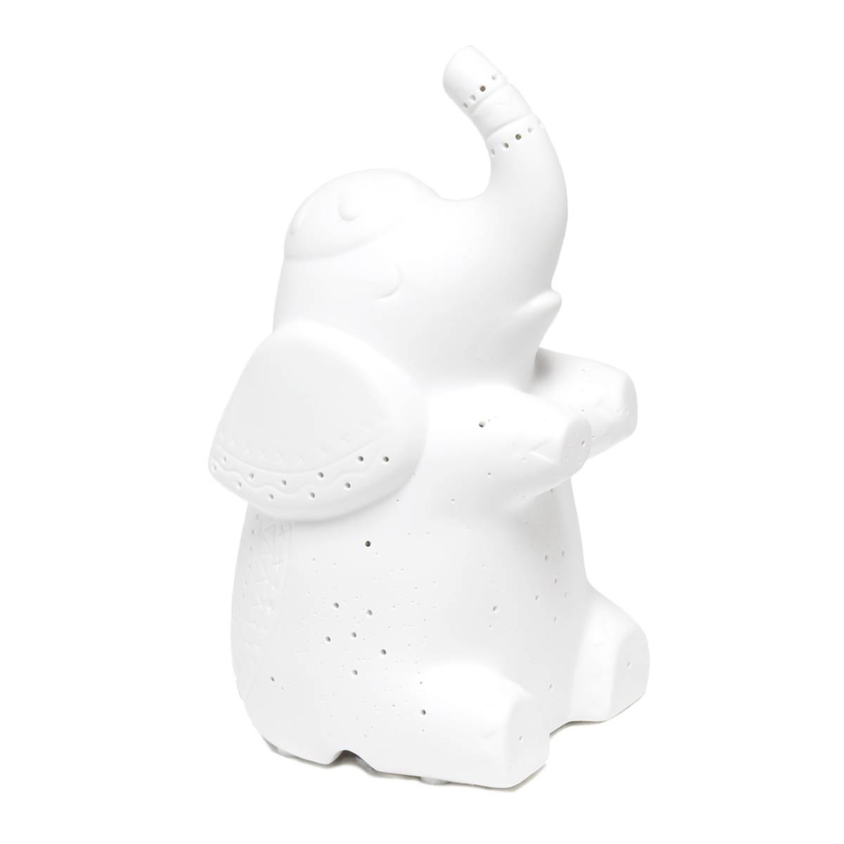 Simple Designs Porcelain Elephant Shaped Table Lamp