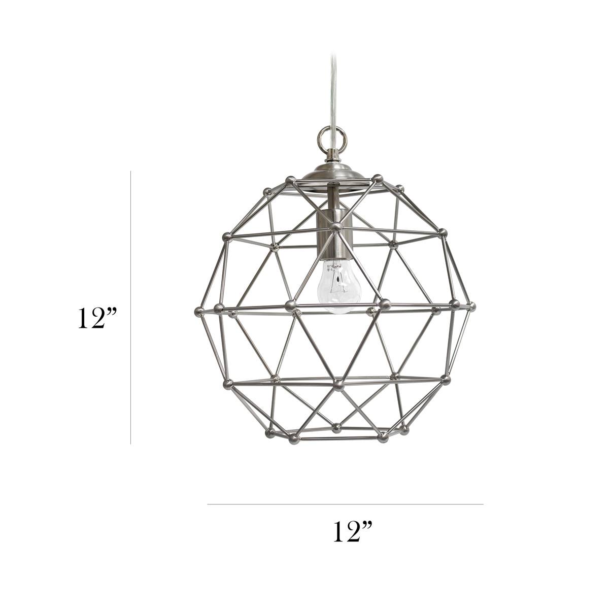 Elegant Designs Industrial 1 Bulb Hexagon Pendant Light Fixture