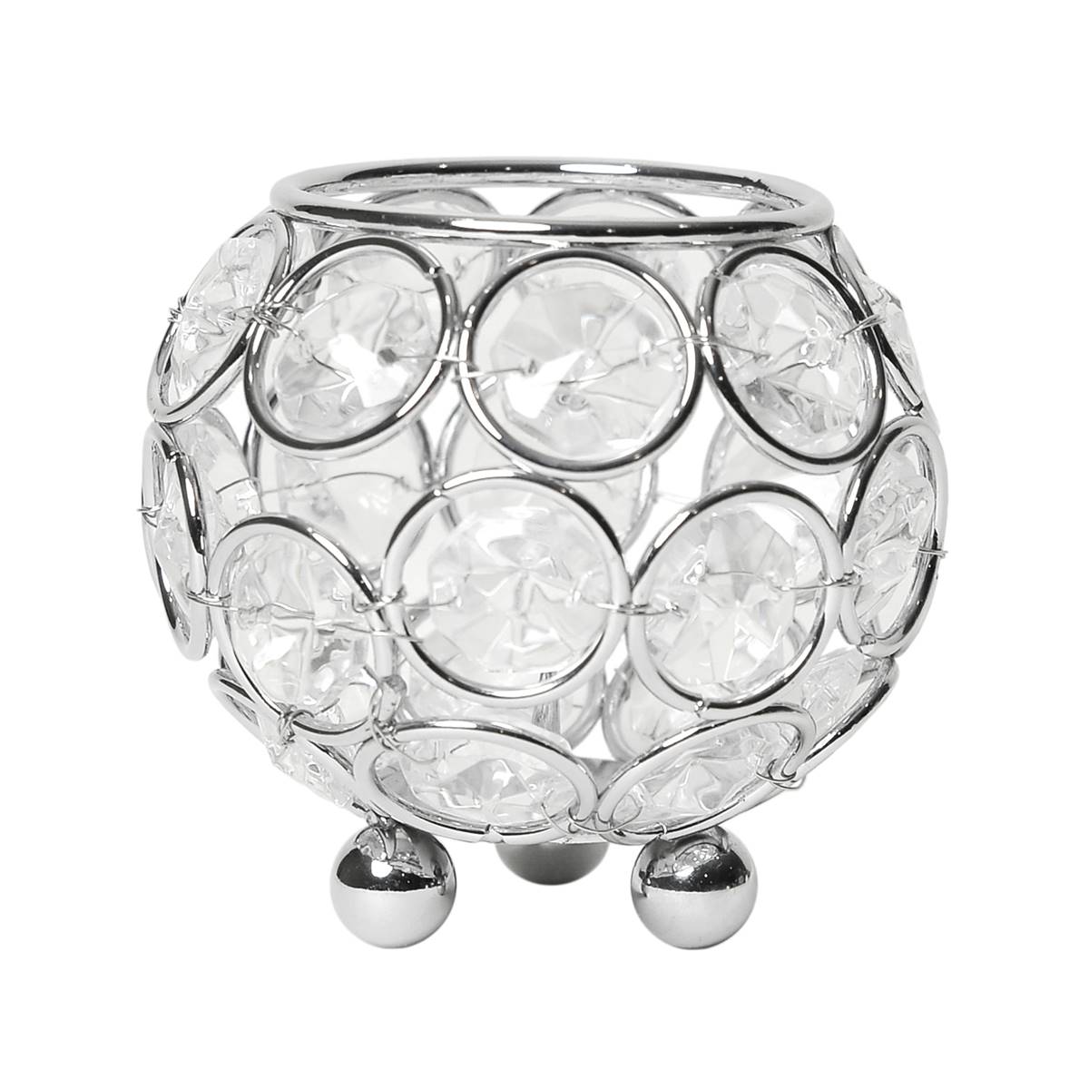 Elegant Designs(tm) Elipse Crystal 3in. Circular Decorative Vase