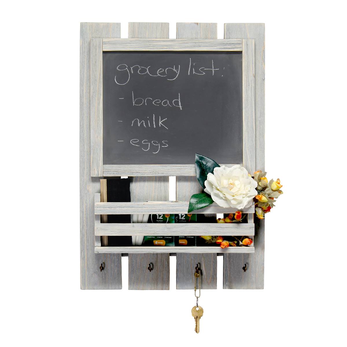 Elegant Designs(tm) Key Holder W/ Chalkboard Sign