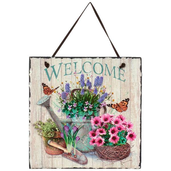Welcome Flower Market Slate