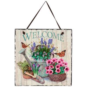 Welcome Flower Market Slate