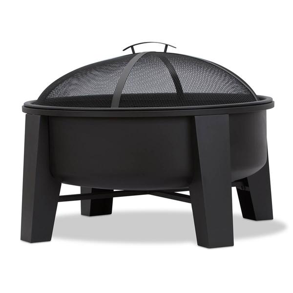 Real Flame Forsyth 35in. Round Steel Wood Burning Fire Pit