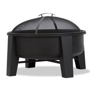 Real Flame Forsyth 35in. Round Steel Wood Burning Fire Pit