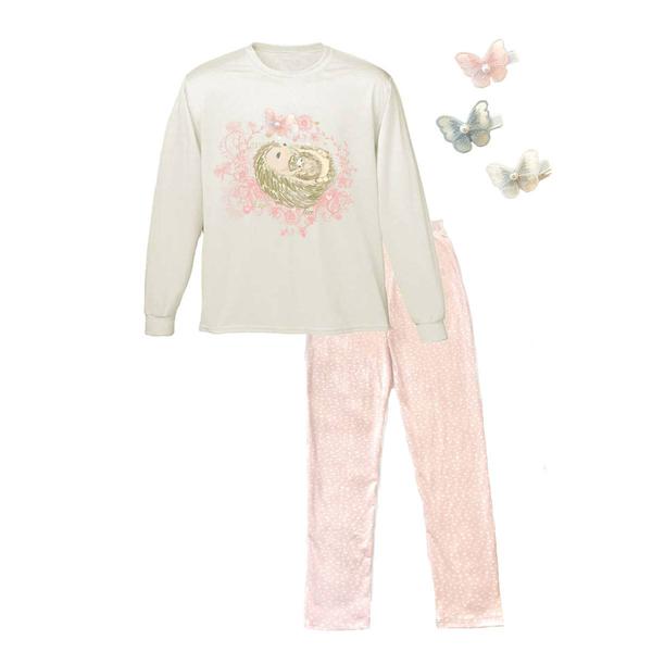 Girls Mi Amore Gigi Interchangeable Hedgehog 2pc. Pajama Set
