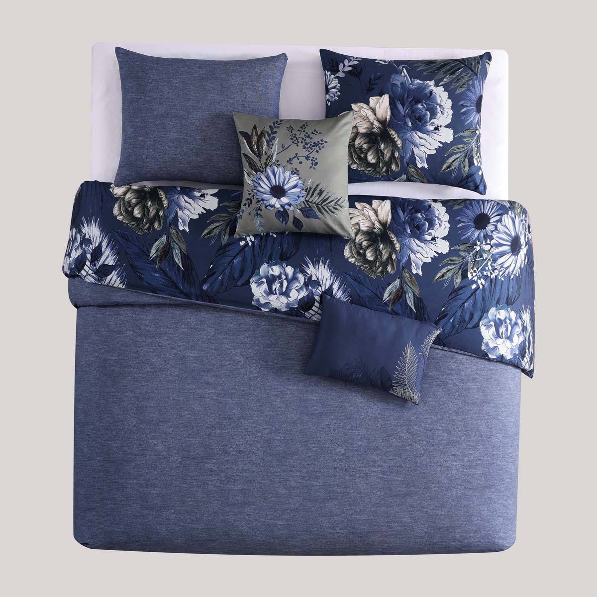 Bebejan(R) Delphine Blue 5pc. Reversible Comforter Set