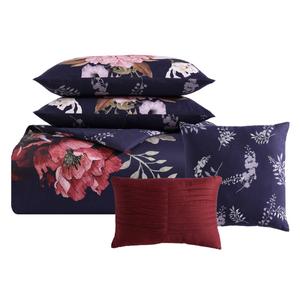 Bebejan(R) Deep Purple Garden Cotton 5pc. Reversible Comforter Set alternate view