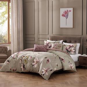 Bebejan(R) Purple Lilies Cotton 5pc. Reversible Comforter Set