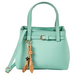 DS Fashion Solid Small Belt Satchel with Charm alternate view