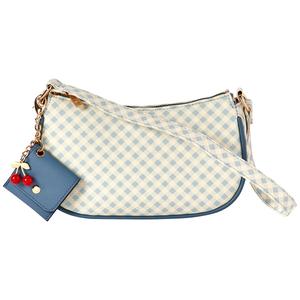 DS Fashion Blue Gingham Shoulder Bag
