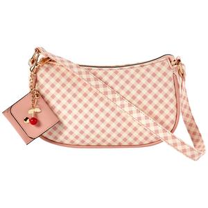 DS Fashion Blush Gingham Shoulder Bag
