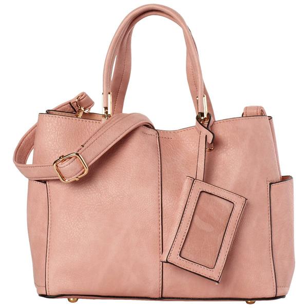 DS Fashion Solid Triple Compartment Satchel alternate view