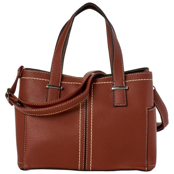 DS Fashion Triple Compartment Stitched Satchel
