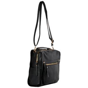 DS Fashion Perforated Front Zip Backpack alternate view