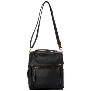 DS Fashion Perforated Front Zip Backpack