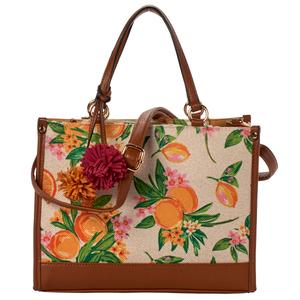 DS Fashion Canvas Tropical Satchel