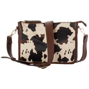 DS Fashion Cow Triple Compartment Crossbody