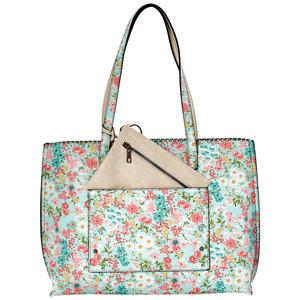 DS Fashion 2-in-1 Large Tote - Blue Floral