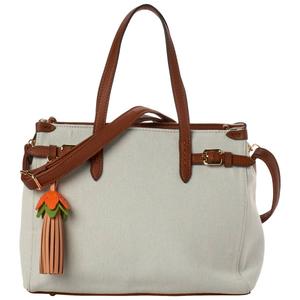 DS Fashion Color Block Canvas Satchel